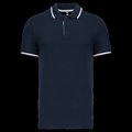 Polo manga corta 100% algodón piqué Navy / White / Light Turquoise XL