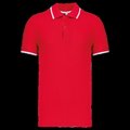 Polo manga corta 100% algodón piqué Red / White / Navy XXL
