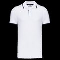 Polo manga corta 100% algodón piqué White / Navy / White XL
