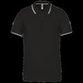 Polo de manga corta algodón Black / Light Grey / White S