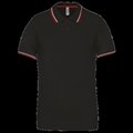 Polo de manga corta algodón Black / Red / White Xl