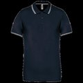 Polo de manga corta algodón Navy / Light Grey / White S
