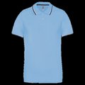 Polo de manga corta algodón Sky Blue / Navy / White L