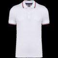 Polo de manga corta algodón White / Navy / Red L