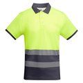 Polo Manga Corta Alta Visibilidad Plomo/Amarillo Fluor 4Xl