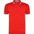 Polo Manga Corta detalles en contraste Rojo/Blanco Xl