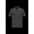 Polo manga corta hombre Dark Grey / Orange 3Xl