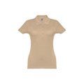 Polo Manga Corta de Mujer Marrón claro XXL