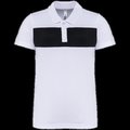 Polo de manga corta para niños White / Black 6/8 ans