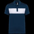 Polo de manga corta unisex con Panel en el pecho Sporty Navy / White L