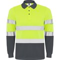 Polo Manga Larga Alta Visibilidad PLOMO/AMARILLO FLUOR 2XL
