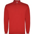 Polo Manga Larga con Cuello y Puños Acanalados Rojo M