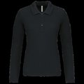 Polo de manga larga entallado mujer Black S