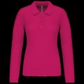 Polo de manga larga entallado mujer Fuchsia Xxl