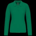 Polo de manga larga entallado mujer Kelly Green M