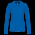 Polo de manga larga entallado mujer Light Royal Blue XS