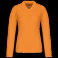 Polo de manga larga entallado mujer Orange XS