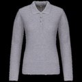 Polo de manga larga entallado mujer Oxford Grey M