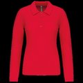 Polo de manga larga entallado mujer Red 3XL