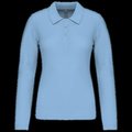 Polo de manga larga entallado mujer Sky Blue L