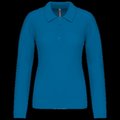 Polo de manga larga entallado mujer Tropical Blue L