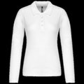 Polo de manga larga entallado mujer White L
