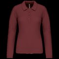 Polo de manga larga entallado mujer Wine M