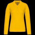 Polo de manga larga entallado mujer Yellow Xxl