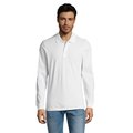 Polo Manga Larga Hombre 180g Blanco M