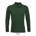 Polo Manga Larga Hombre 180g Verde Botella Oscuro 3Xl