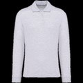 Polo manga larga hombre algodón piqué Ash Heather 4XL