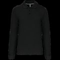 Polo manga larga hombre algodón piqué Black S