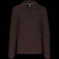 Polo manga larga hombre algodón piqué CHOCOLATE 3XL