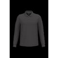 Polo manga larga hombre algodón piqué Dark Grey 4Xl