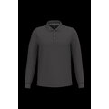 Polo manga larga hombre algodón piqué Dark Grey L