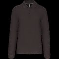 Polo manga larga hombre algodón piqué DARK GREY S