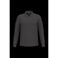 Polo manga larga hombre algodón piqué Dark Grey Xxl