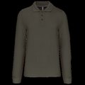 Polo manga larga hombre algodón piqué Dark Khaki S