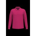 Polo manga larga hombre algodón piqué Fuchsia L