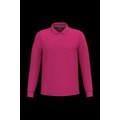 Polo manga larga hombre algodón piqué Fuchsia Xxl