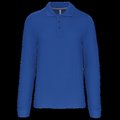 Polo manga larga hombre algodón piqué Light Royal Blue M