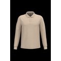 Polo manga larga hombre algodón piqué Light Sand 3Xl
