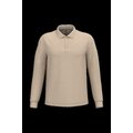 Polo manga larga hombre algodón piqué Light Sand 4Xl