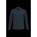 Polo manga larga hombre algodón piqué Navy Xl