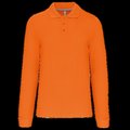 Polo manga larga hombre algodón piqué Orange XL