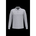 Polo manga larga hombre algodón piqué Oxford Grey L