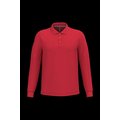 Polo manga larga hombre algodón piqué Red Xl