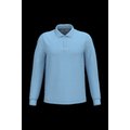 Polo manga larga hombre algodón piqué Sky Blue 3Xl