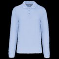 Polo manga larga hombre algodón piqué Sky Blue 4XL