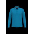 Polo manga larga hombre algodón piqué Tropical Blue S